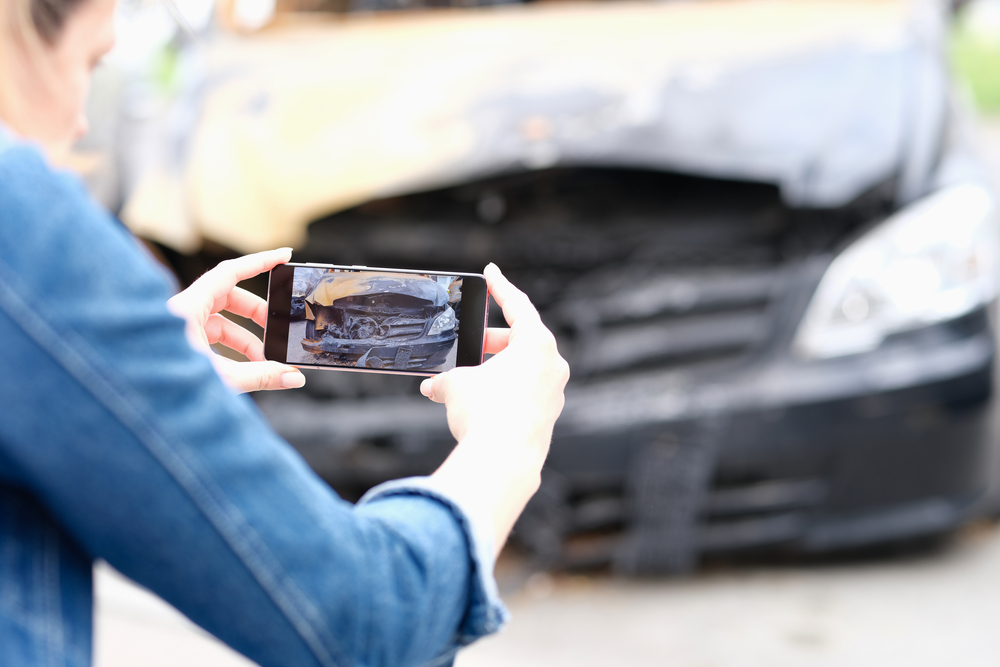 Documenting with photos is an important step after a truck accident.